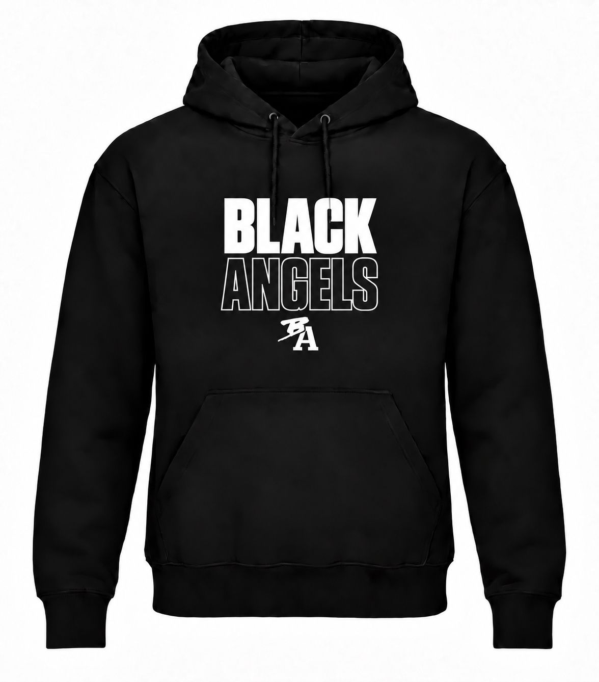ČERNÁ HOODIE MIKINA BLACK ANGELS