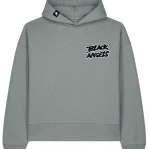 ŠEDÁ HOODIE MIKINA BLACK ANGELS
